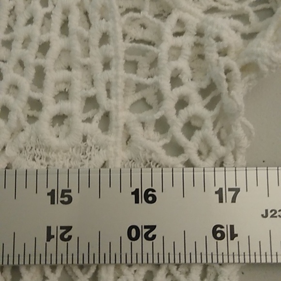 CB OPEN COTTON CROCHET, DEEP V, LONG TUNIC, BOHO COVER UP SWEATER - Picture 3 of 8